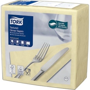 Tork Хартиени салфетки TORK Текстурирани 2-слойни 39.5x39см шампанско - 50 бр