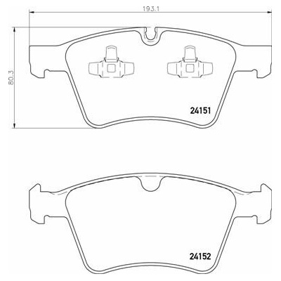 BREMBO Sada brzdových doštičiek P 50 115