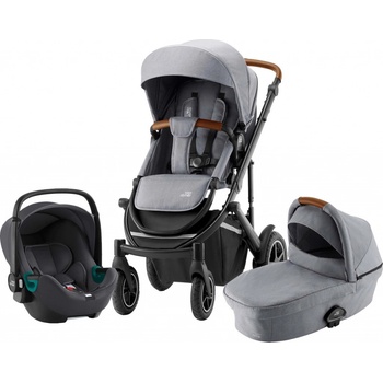 BRITAX Set Smile III + korba + autosedačka Baby Safe 3 i-Size-2022 Frost Grey/Brown