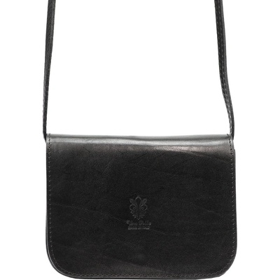 Gregorio Pevná malá kožená crossbody kabelka 43 černá