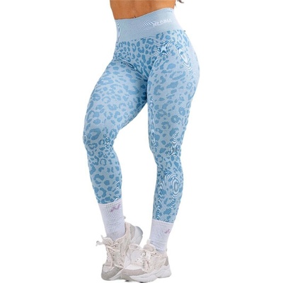 Nebbia Primal Push-Up Compression Leopard Leggings 849 blue leopard