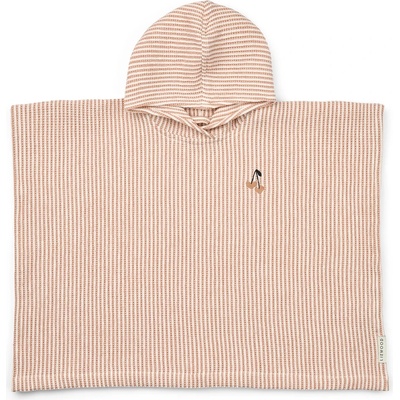Детско пончо за сърф LIEWOOD Kid's Paco Poncho Embroidery Surf poncho - Y/D Stripe Tuscany Rose / Creme de la Creme - размер 80-92 (750-2491-0311)