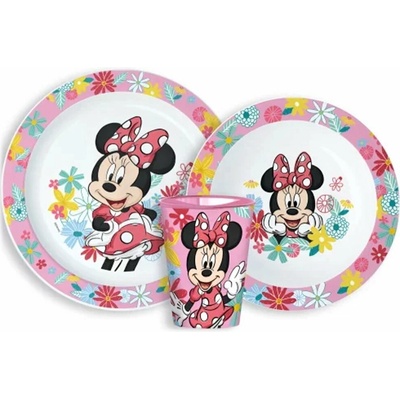 Stor Súprava plastového riadu Minnie Mouse s pohárikom 3 diely