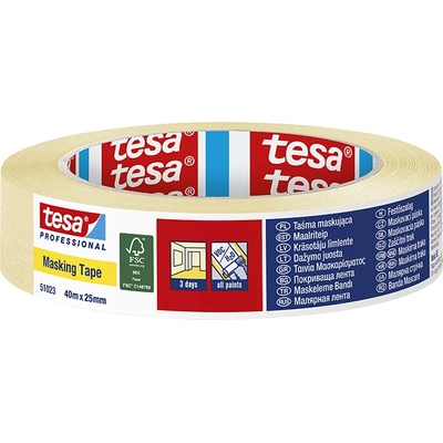 tesa ХАРТИЕНА ЛЕНТА tesa professional ЗА БОЯДИСВАНЕ 40м х 25мм (51023-00012-00)