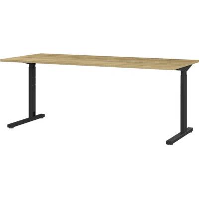 Sconto Písací stôl ORFI dub grandson/čierna, šírka 180 cm 80 x 180 x 80