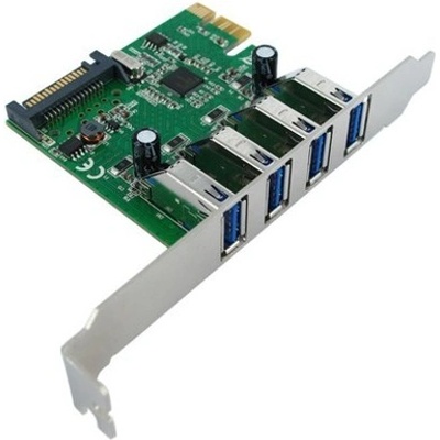 Roline Контролер Roline 15.99. 2115, от PCIe 2.0 x1 към 4x USB 3.0 Type A(ж), 5.0 Gbit/s (15.99.2115)