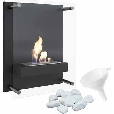 Kratki Nástěnný krb na bioethanol GLASS TÜV s prosklením sada