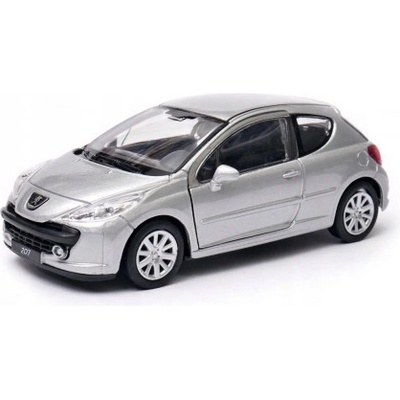 Welly Peugeot 207 Stříbrný 1:34-39