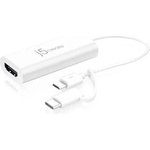 j5create Видео адаптер j5create JUA165C, За андроид, USB-C/USB-B мъжко - HDMI женско, Бял (J5-JUA165C) - xtreme