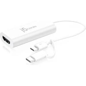 j5create Видео адаптер j5create JUA165C, За андроид, USB-C/USB-B мъжко - HDMI женско, Бял (J5-JUA165C) - xtreme