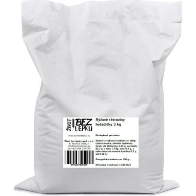 Lucka Život bez lepku rýžové těstoviny polévkové hvězdičky 3 kg