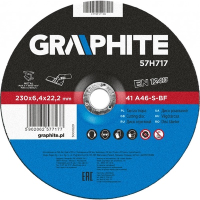 Graphite Brusný kotouč 230 x 6,4 x 22,2 mm 27 A24-S-BF 57H717