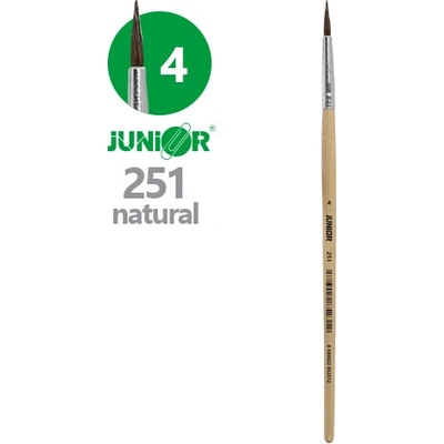 Štetec guľatý JUNIOR č. 4" 251 Natural