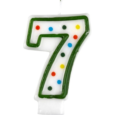 Amscan Dortová svíčka číslo 7 tečky – Zboží Dáma