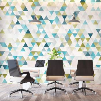 Image 1 of Art gift Фототапет - Зелена мозайка 2