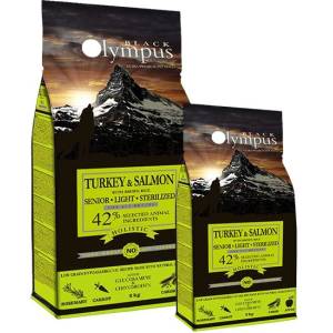 Black Olympus Senior, Light, Sterilized - Turkey & Salmon 12 кг + 2 кг БЕЗПЛАТНО
