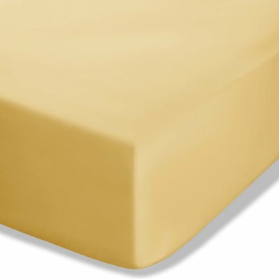 Catherine Lansfield Easy Iron Percale prostěradlo žluté 90x190