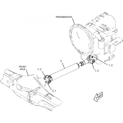 EDRIVE Kardan Caterpillar rypadlo CAT 428F s převodovkou Powershift