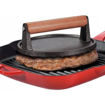 Grilovací lis Brunbeste liatinový na burgery a steaky 18 cm