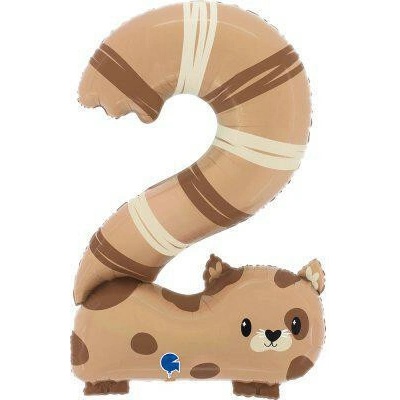 Grabo Fóliový balónik nafukovací Puppyloons Mačka 91cm,36" číslica 2