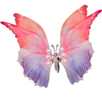 HARAHU Шнола за коса Пеперуда-38857 - Червена / Лилава kp38857 (38857)