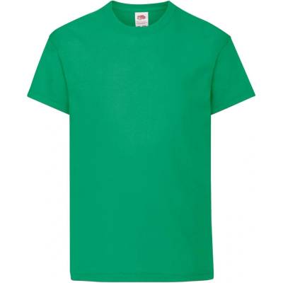 Fruit of the Loom Green T-shirt for Children Original zelená