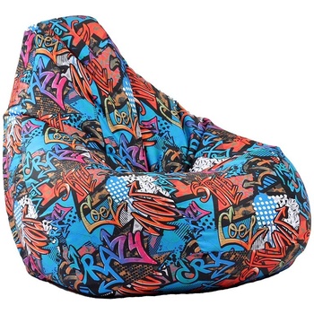 Image 1 of PUFRELAX Калъф за пуф круша, 220л. , Nirvana Hobbit - Street Art (COVER_PUF-G-NH-TEXP-STR)