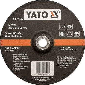 Yato Kotouč 125 x 8,0 mm YT-6126