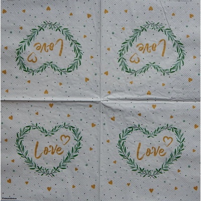 Ambiente obrúsky Srdíčko Love 33x33cm