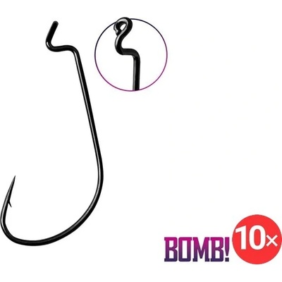 Delphin Háček BOMB! D-Shot Offs Worm Vel. 2 2 × 5 ks