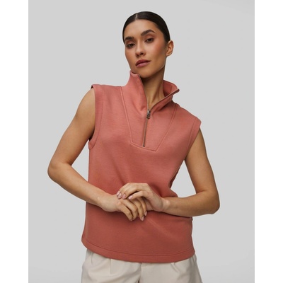 Varley dámská mikina Bez Rukávů Magnolia Half Zip Tank 2.0 růžová