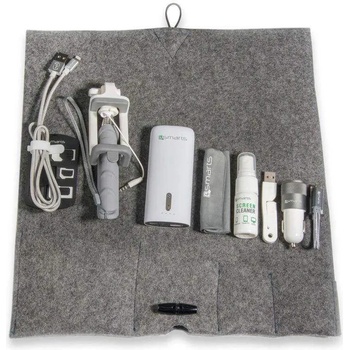Image 1 of 4smarts Felt Travel Bag Set - комплект аксесоари, кабели, зарядни, батерия, селфи стик и др. за мобилни устройства