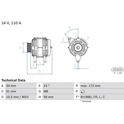 Alternátor BOSCH 0 986 083 520