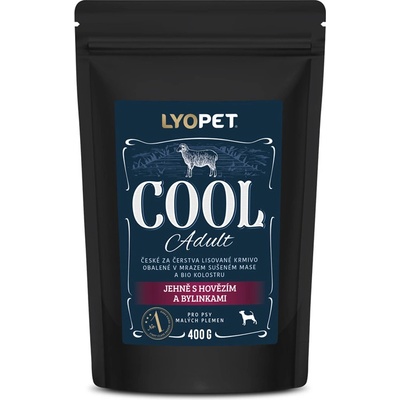 Lyopet Cool Adult Jehně s hovězím a s bylinkami 0,4 kg