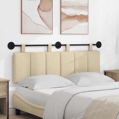 vidaXL Висяща табла Монтиране на стена Крем 150 x 55 x 5 см текстил (42032295)