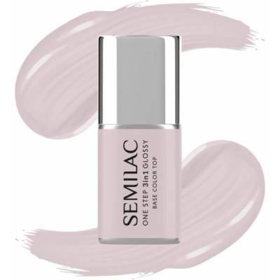 Semilac One Step Glossy 3v1 hybridní lak na nehty S610 Barely Pink 7 ml