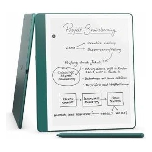Amazon Kindle Scribe (64 GB) - Innovative display with even bezels | Just write in books and documents | With notebook summary | With premium stylus - jade green metallic - C4A6T4 - mallbg Четец за Е-книги