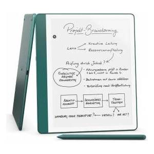 Amazon Kindle Scribe (64 GB) - Innovative display with even bezels | Just write in books and documents | With notebook summary | With premium stylus - jade green metallic - C4A6T4 Четец за Е-книги