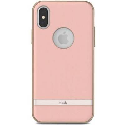 Moshi Vesta Case - хибриден удароустойчив кейс за iPhone XS, iPhone X (розов)