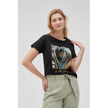 Moodo Дамска черна тениска Moodo Moodo | Cheren | ЖЕНИ | XS