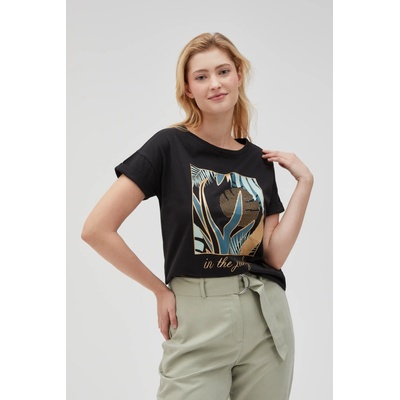 Moodo Дамска черна тениска Moodo Moodo | Cheren | ЖЕНИ | XS