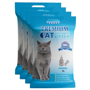 Premium Cat Премиум котешка тоалетна с бентонит - Natural за котки 4x5L