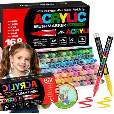 žiadna značka AKRYLOVÉ POPISOVAČE FIXKY FIXKY S FARBOU VODOTESNÉ 168ZTUKI