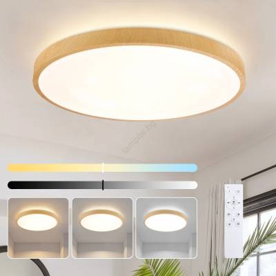 Brilagi Brilagi-LED димируемо осветително тяло GLASS POOL DOUBLE LED/80W/230V 60 см дървесен декор + дистанционно управление (BG4311)