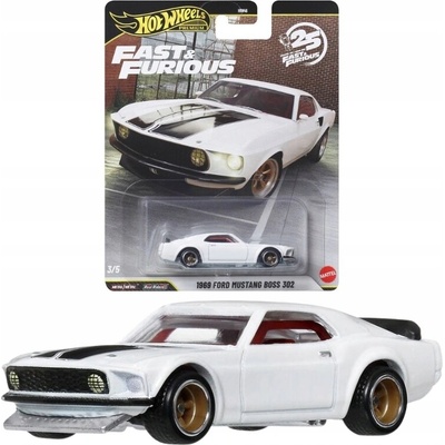 Hot WHEELS PREMIUM 1969 FORD MUSTANG BOSS02 RÝCHLO A ZBESILO 1:64