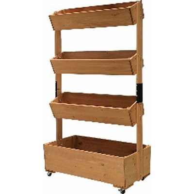 Strend Pro vertikálny kvetináč 4-poschodový, s kolieskami, 85x45x147cm 255623