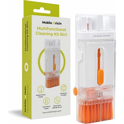 Mobile Origin Multifunctional Cleaning Kit 8in1 (MO-CLNK-MFC3) bílá/oranžová – Zboží Mobilmania