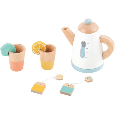 Lelin Дървен комплект Lelin - Кана за чай, с аксесоари (L40278)