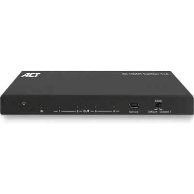 ACT HDMI сплитер ACT AC7832, 1 вход 4 изхода, 4K (3840x2160), 10.2 Gbit/s - AC7832 (AC7832)