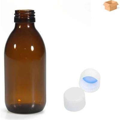 Luna Skleněná lékovka s bílým uzávěrem s pojistkou 150 ml 88 ks